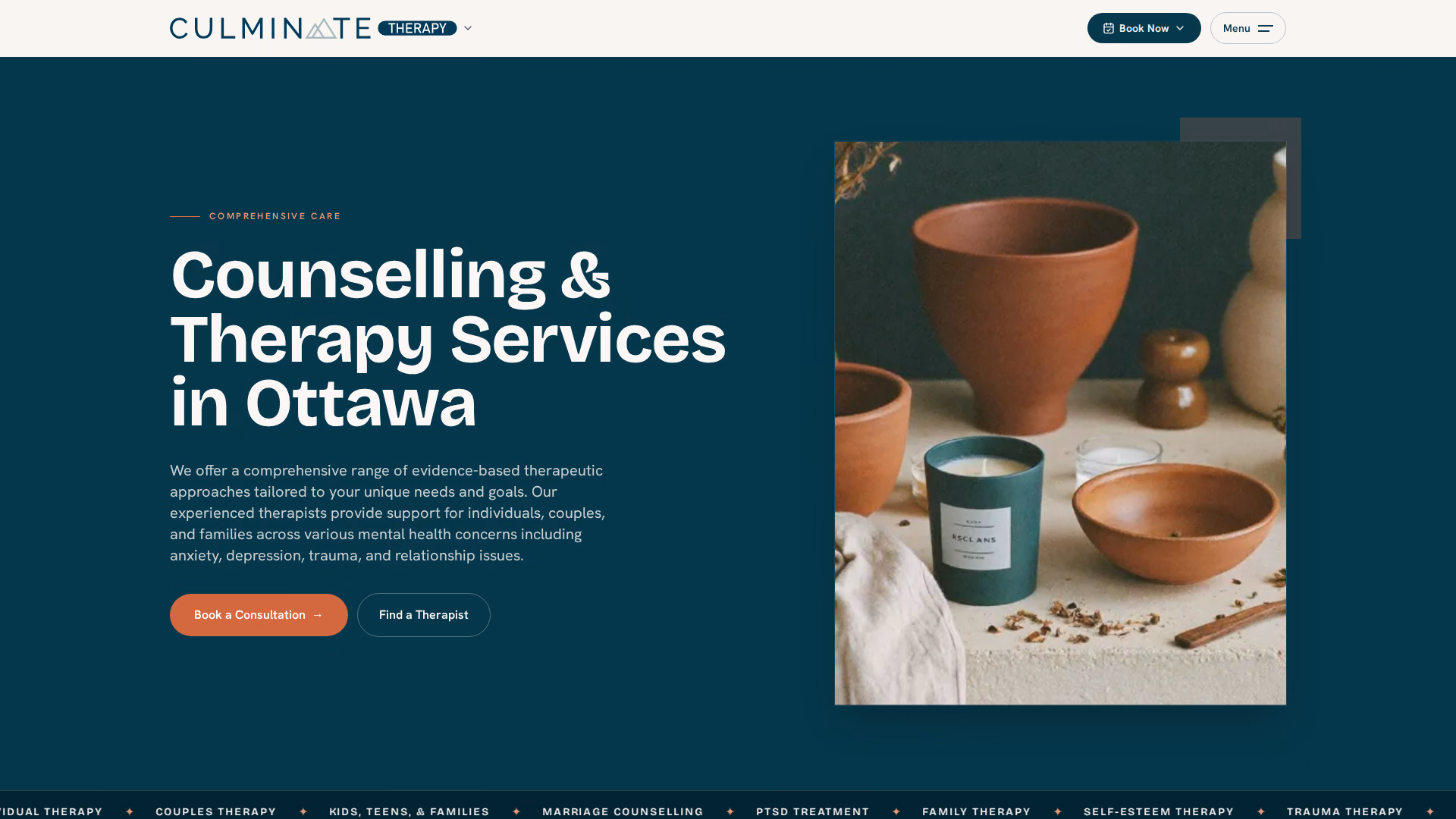 Culminate Group services page (desktop)